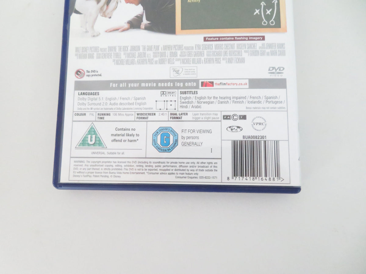 The Game Plan (DVD) Disney Dwayne Johnson Kyra Sedgwick 2007 Region 2