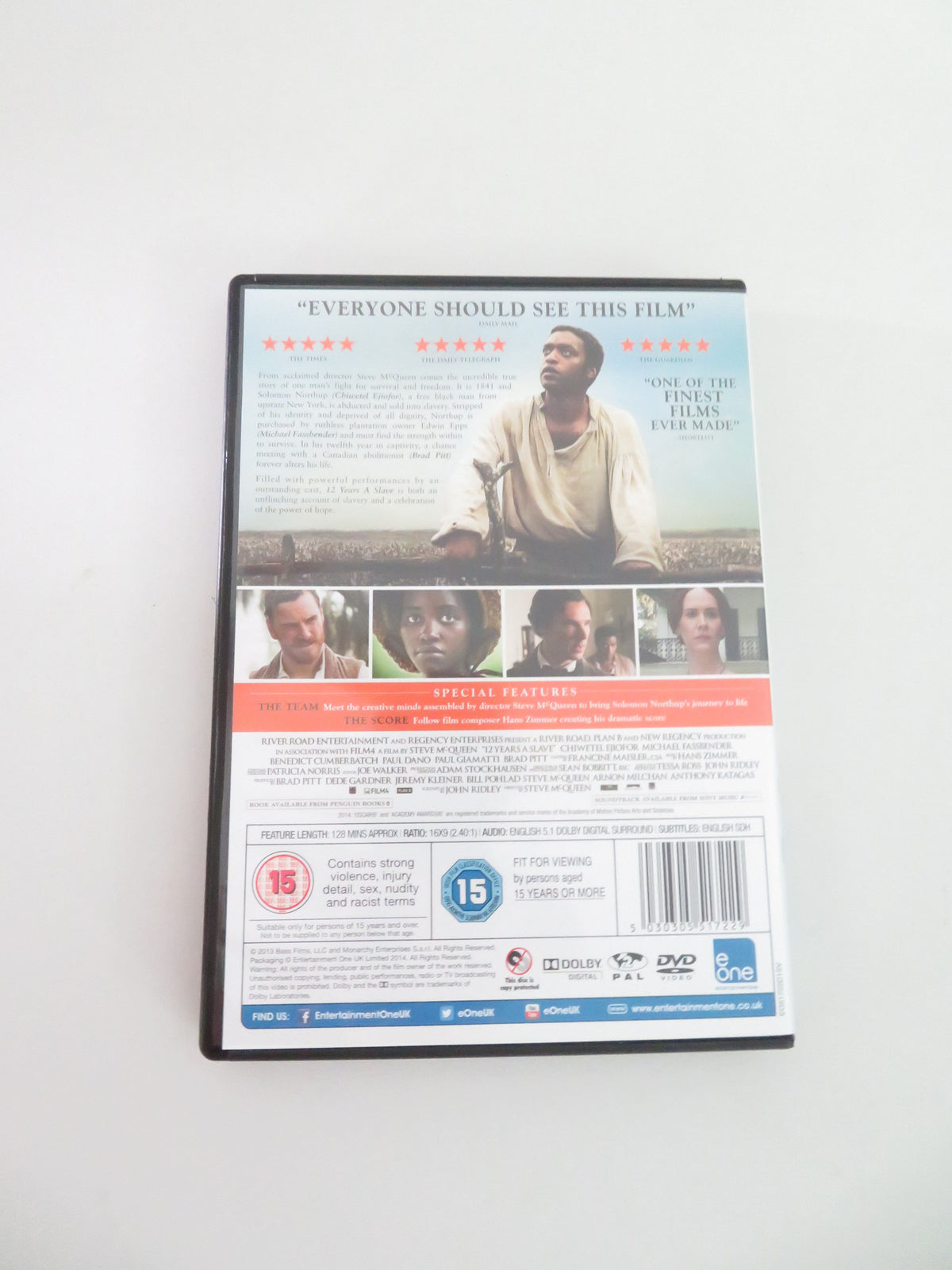 12 Years a Slave (DVD) Chiwetel Ejiofor Michael Fassbender 2013 Region 2