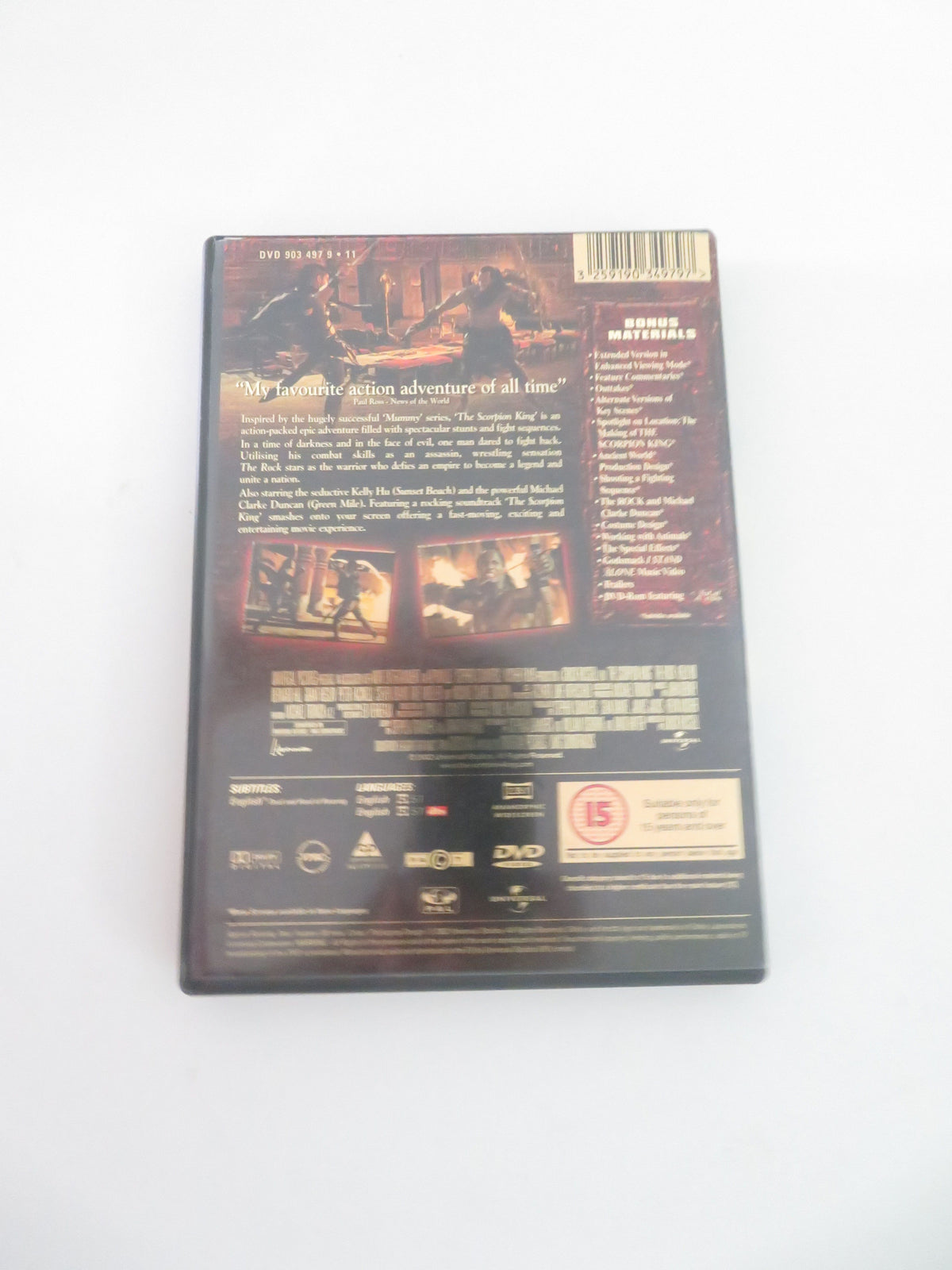 The Scorpion King (DVD) Dwayne 'The Rock' Johnson 2002 Region 2