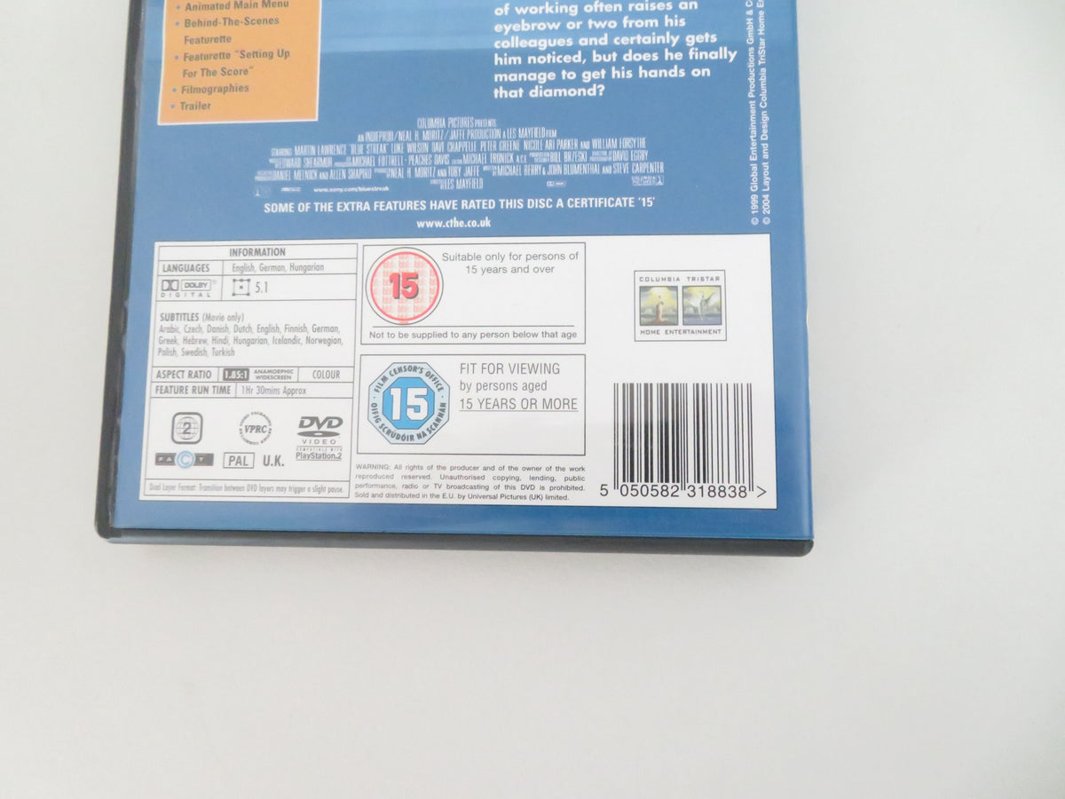 Blue Streak (DVD) Martin Lawrence Luke Wilson 1999 Region 2