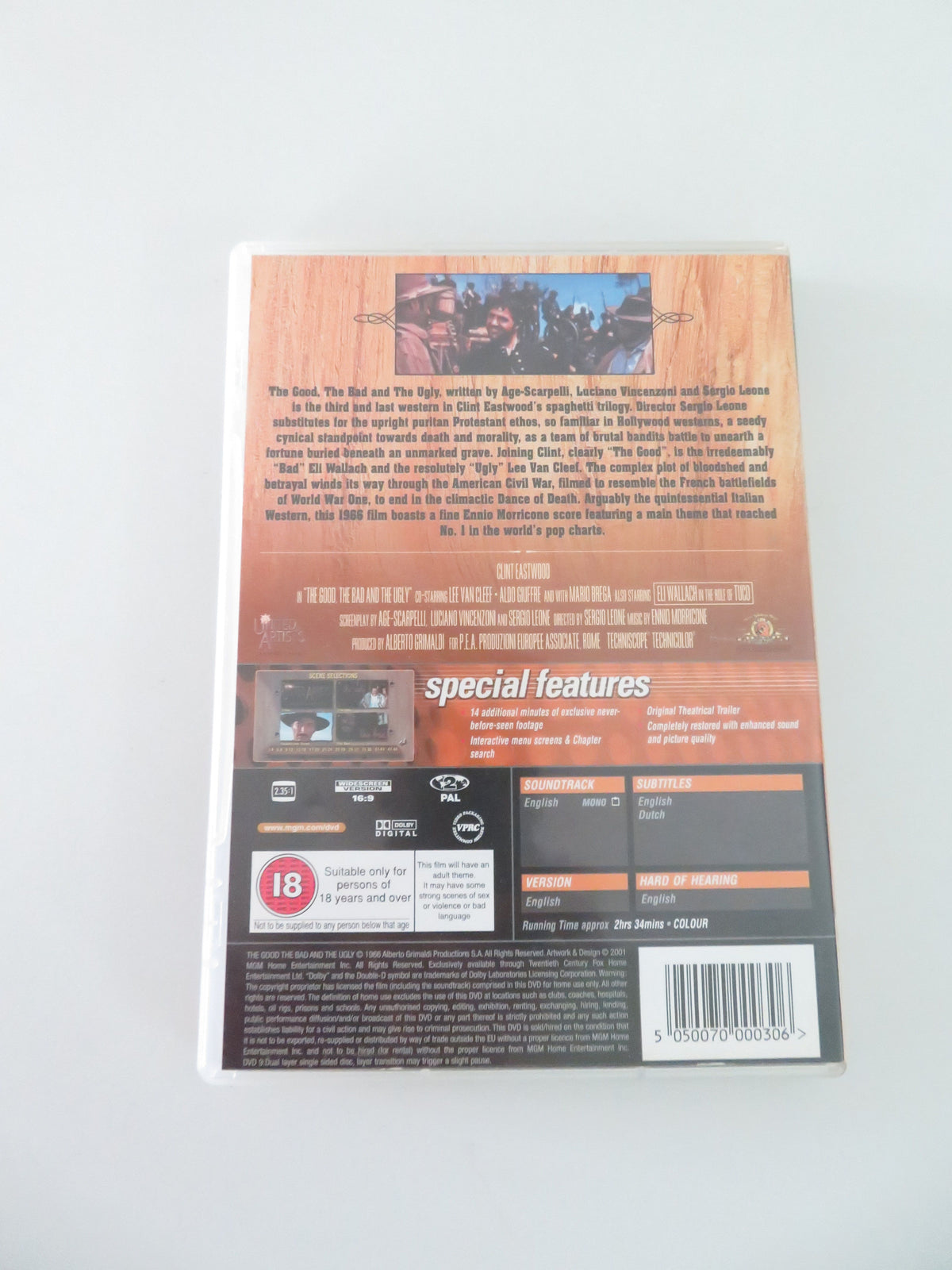 The Good, the Bad and the Ugly (DVD) Clint Eastwood Eli Wallach 1967 Region 2