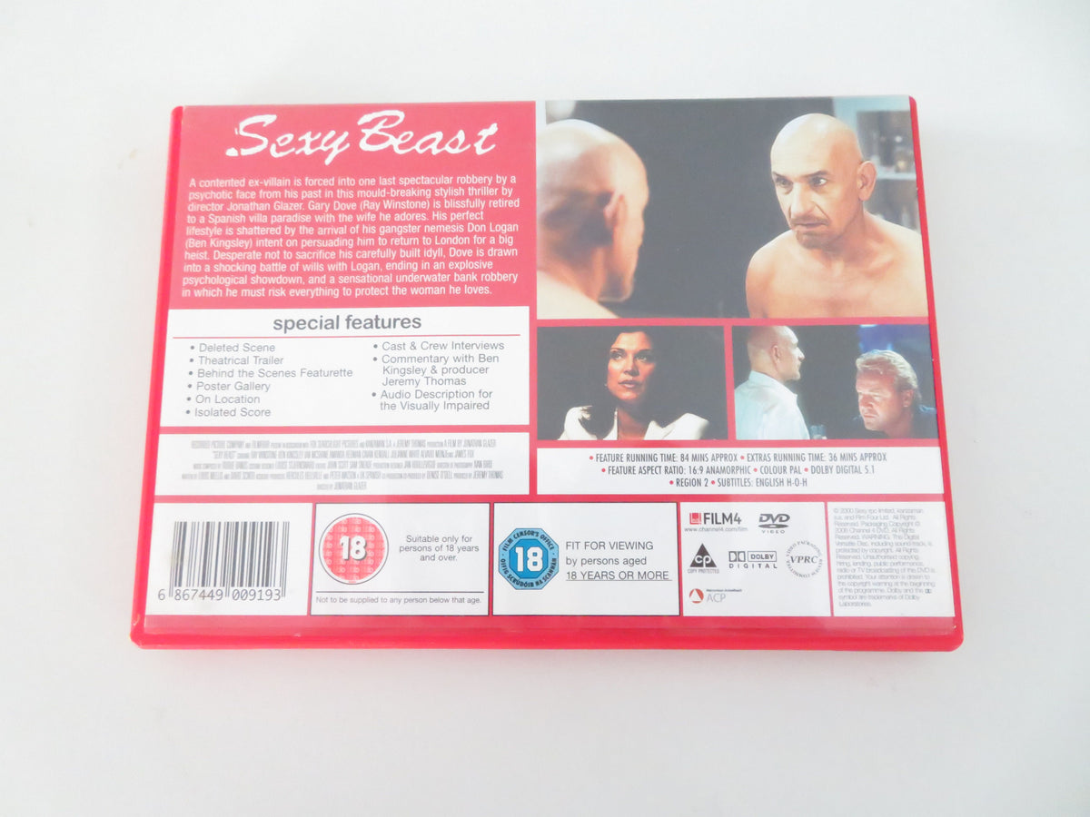 Sexy Beast (DVD) Ray Winstone Ben Kingsley Ian McShane 2000 Region 2