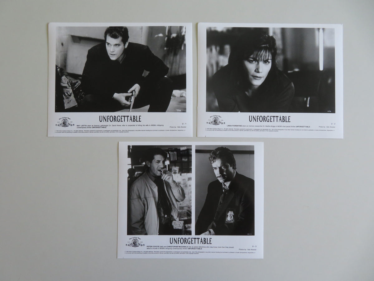 Unforgettable Movie Still Photo Lot Of 3 Ray Liotta Linda Fiorentino 1996