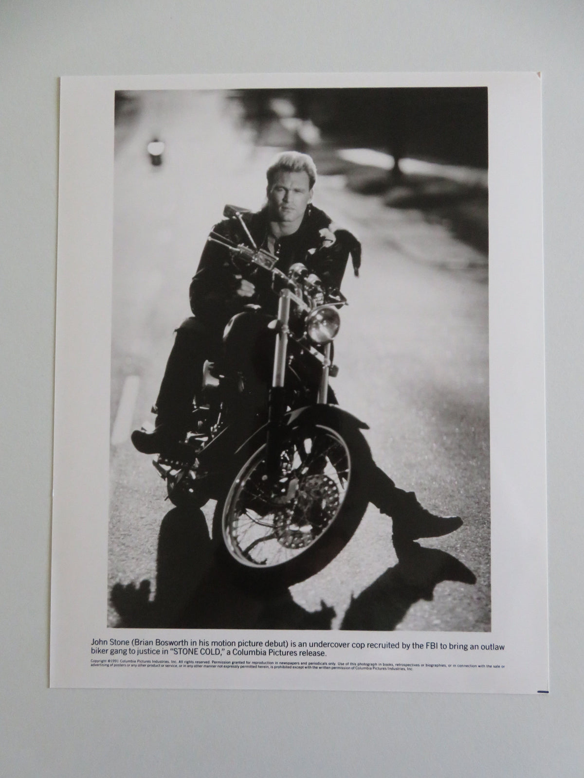 Stone Cold Movie Still Photo Lot Of 3 Brian Bosworth Lance Henriksen 1991