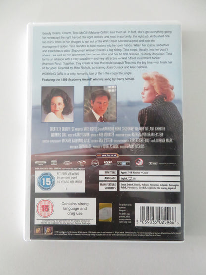 Working Girl (DVD) Melanie Griffith Harrison Ford Sigourney Weaver 1988 Region 2
