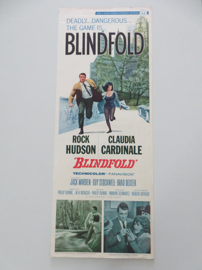 Blindfold US Insert Poster Rock Hudson Claudia Cardinale 1966