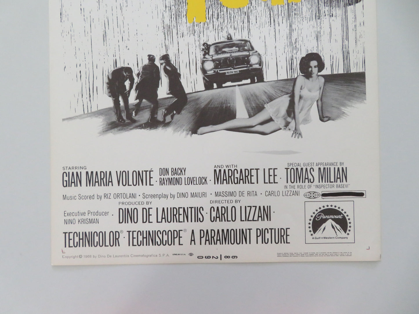 The Violent Four US Insert Poster Gian Maria Volonte Margaret Lee 1968