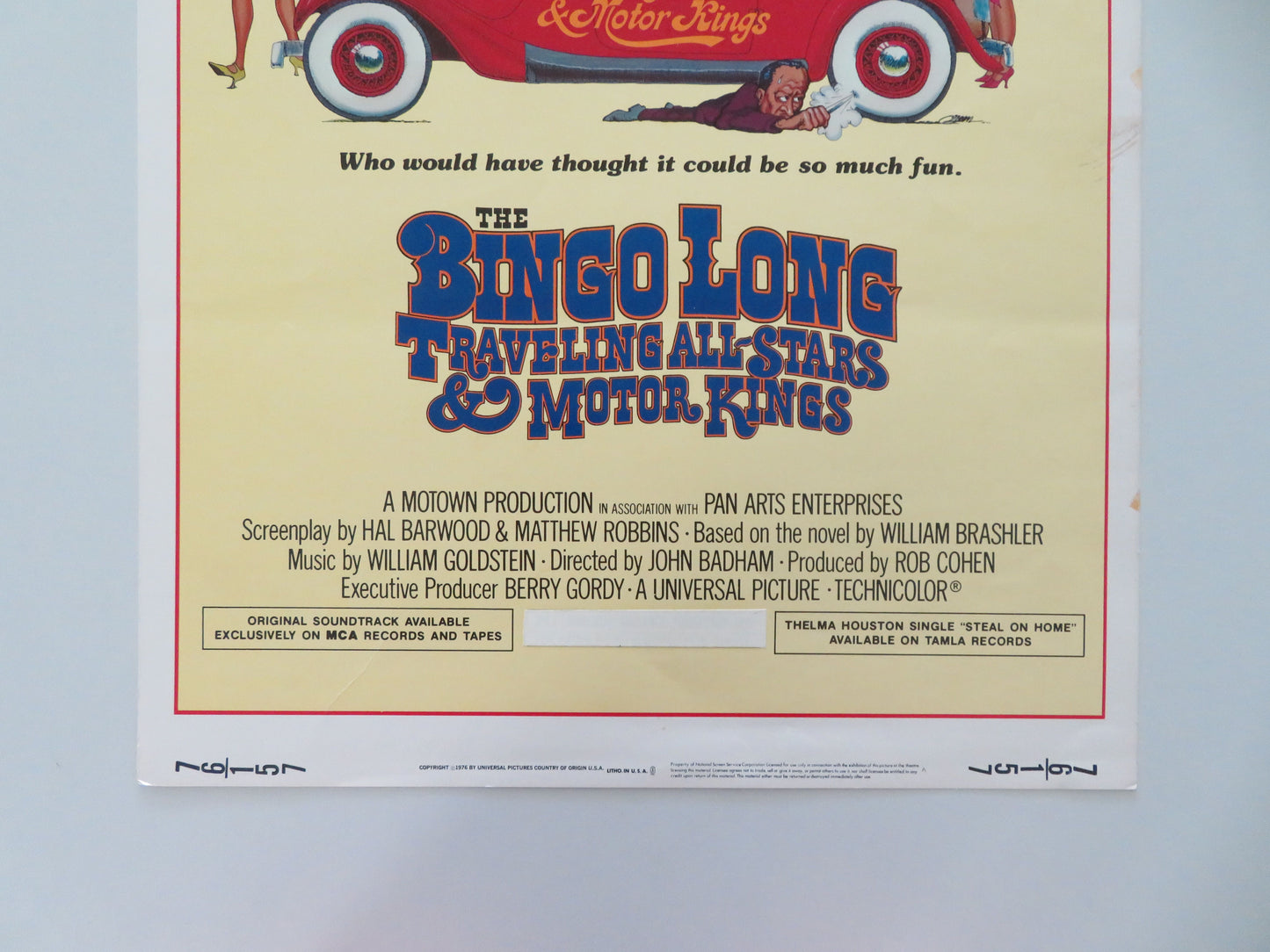 The Bingo Long Traveling All-Stars & Motor Kings US Insert Poster 1976