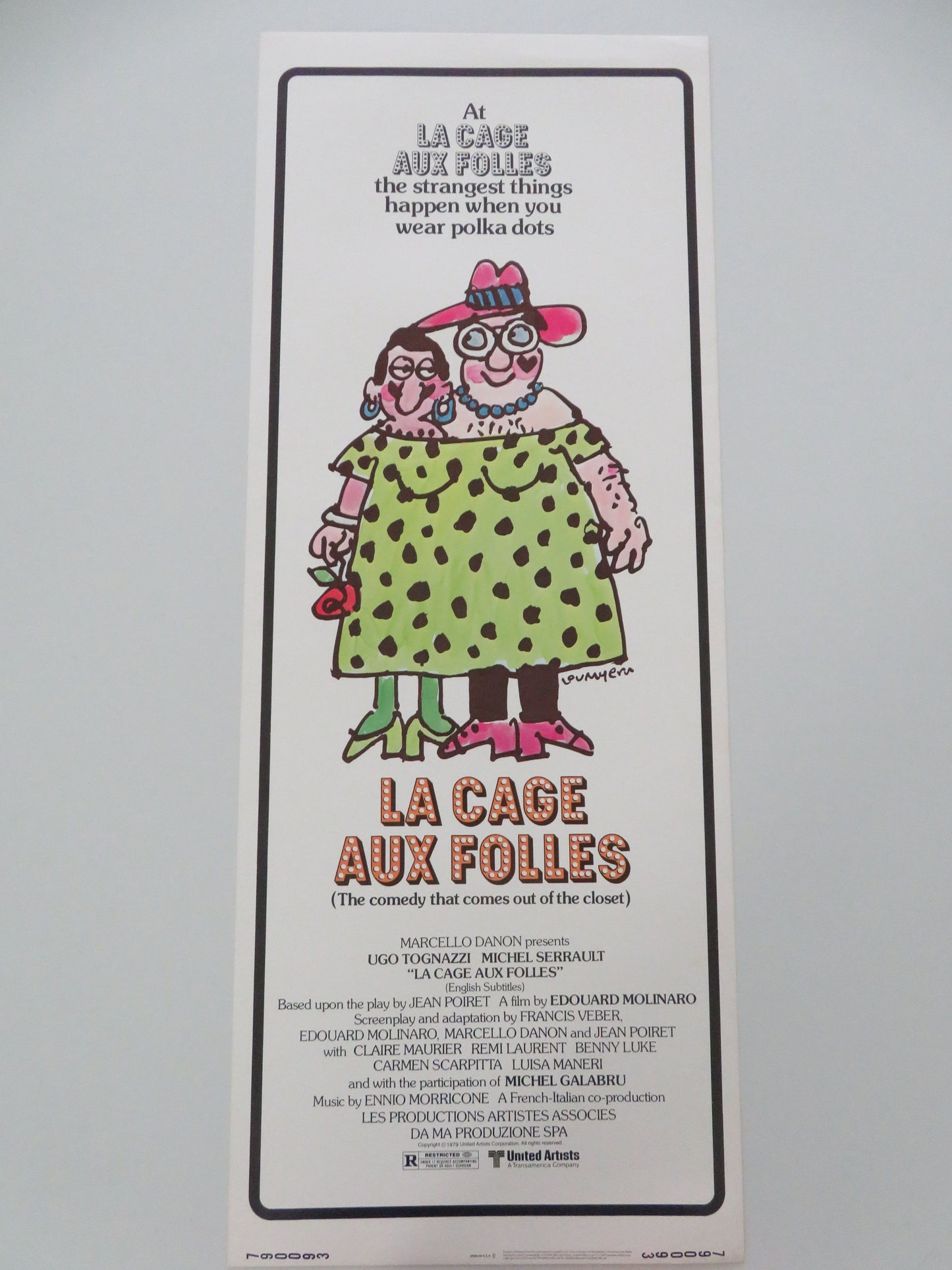 La Cage aux Folles - A  US Insert Poster Ugo Tognazzi Michel Serrault 1979