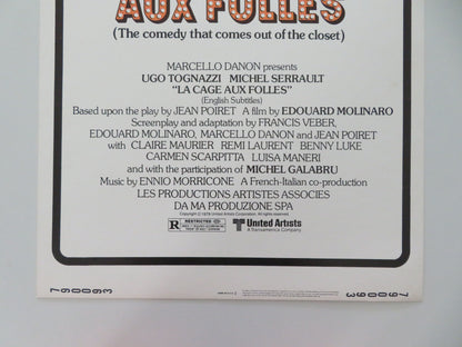 La Cage aux Folles - A  US Insert Poster Ugo Tognazzi Michel Serrault 1979