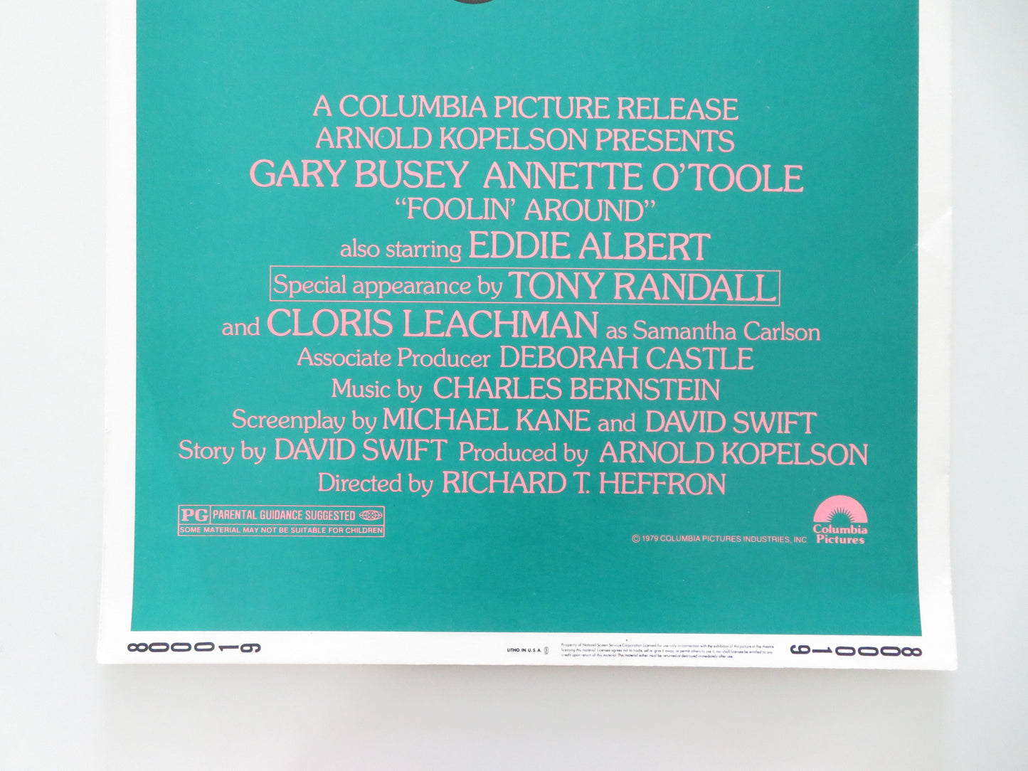 Foolin' Around US Insert Poster Gary Busey Annette O'Toole 1980