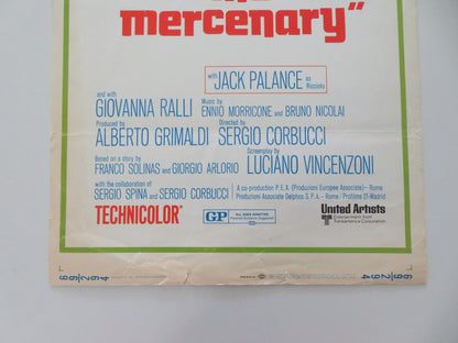 The Mercenary US Insert Poster Franco Nero Tony Musante 1969
