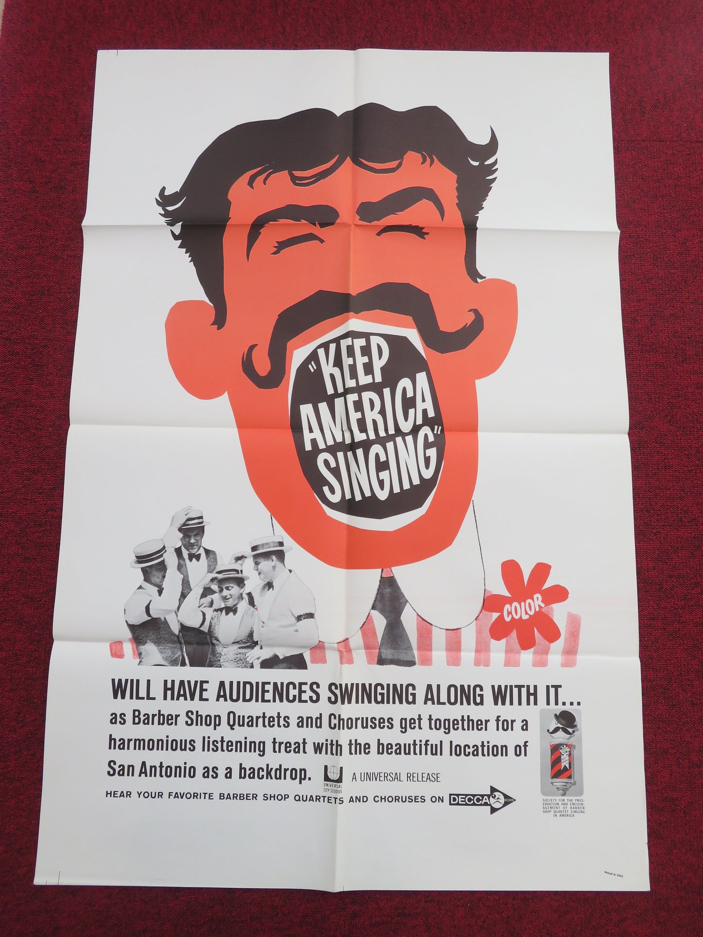 Keep America Singing Folded US One Sheet Poster 1964