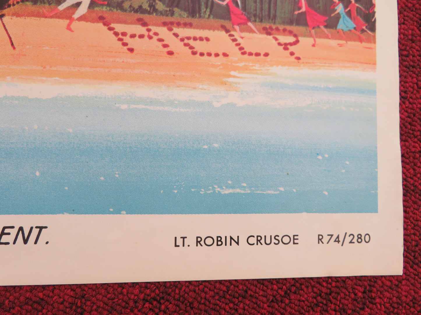 Lt. Robin Crusoe U.S.N. Folded US One Sheet Poster Disney Dick Van Dyke R1974