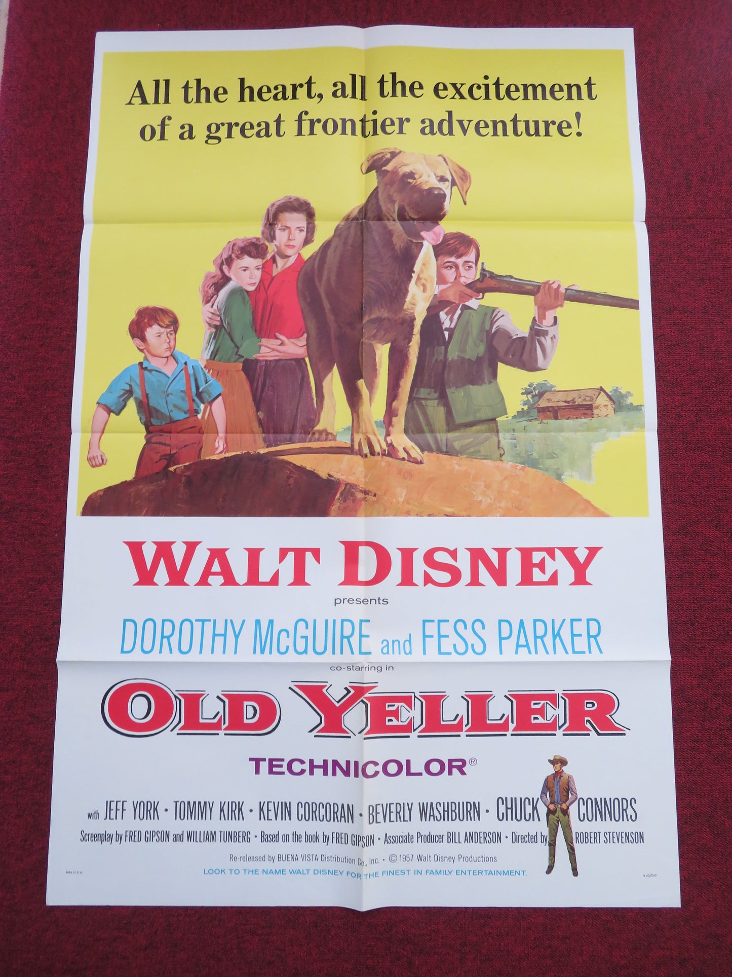 Old Yeller Folded US One Sheet Poster Disney Dorothy McGuire R1965