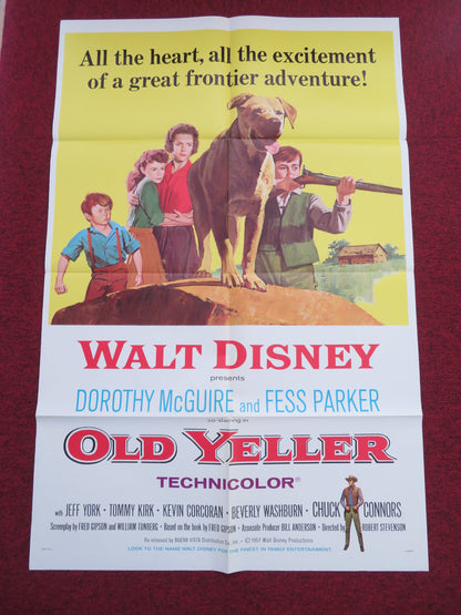 Old Yeller Folded US One Sheet Poster Disney Dorothy McGuire R1965