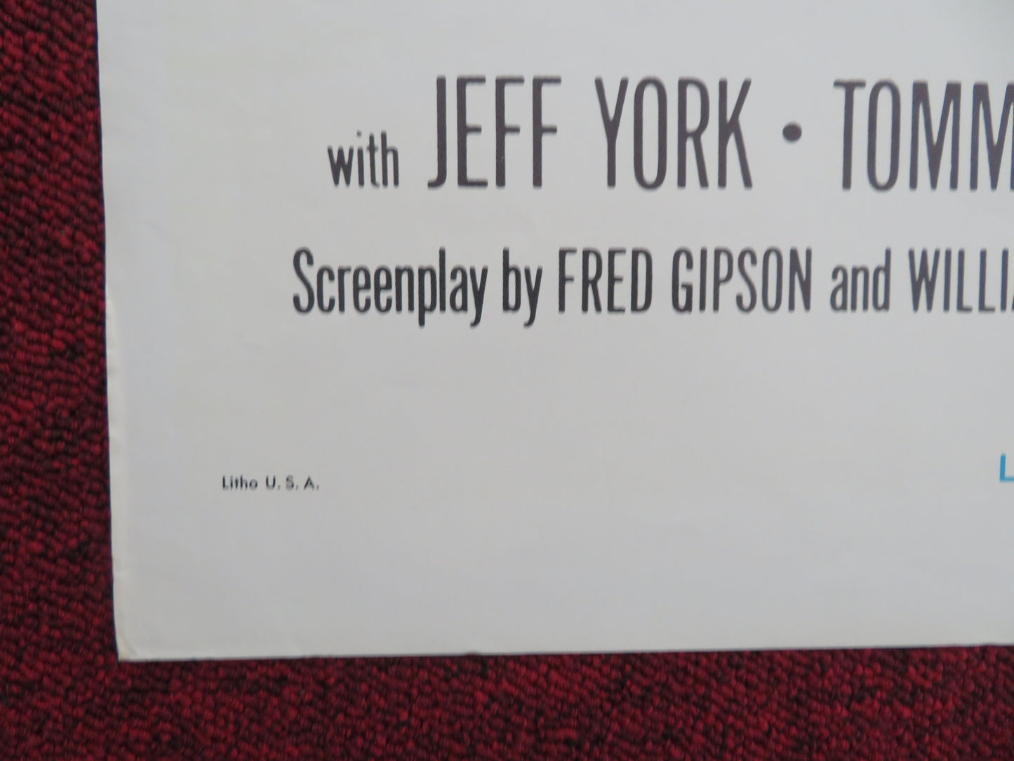 Old Yeller Folded US One Sheet Poster Disney Dorothy McGuire R1965
