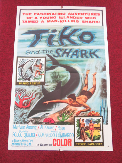 Tiko and the Shark Folded US One Sheet Poster Al Kauwe Among 1963