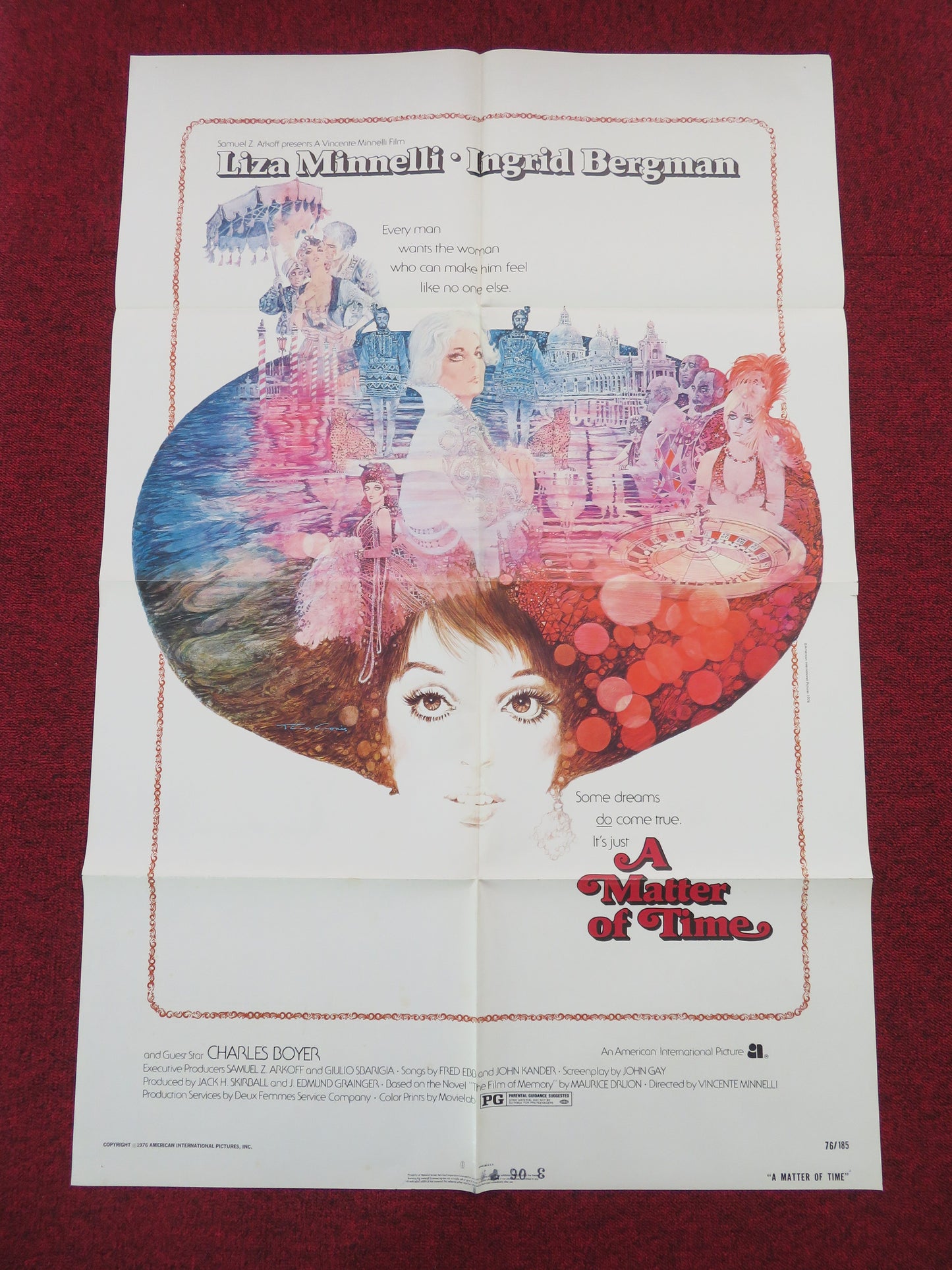 A Matter of Time Folded US One Sheet Poster Liza Minnelli Ingrid Bergman 1976