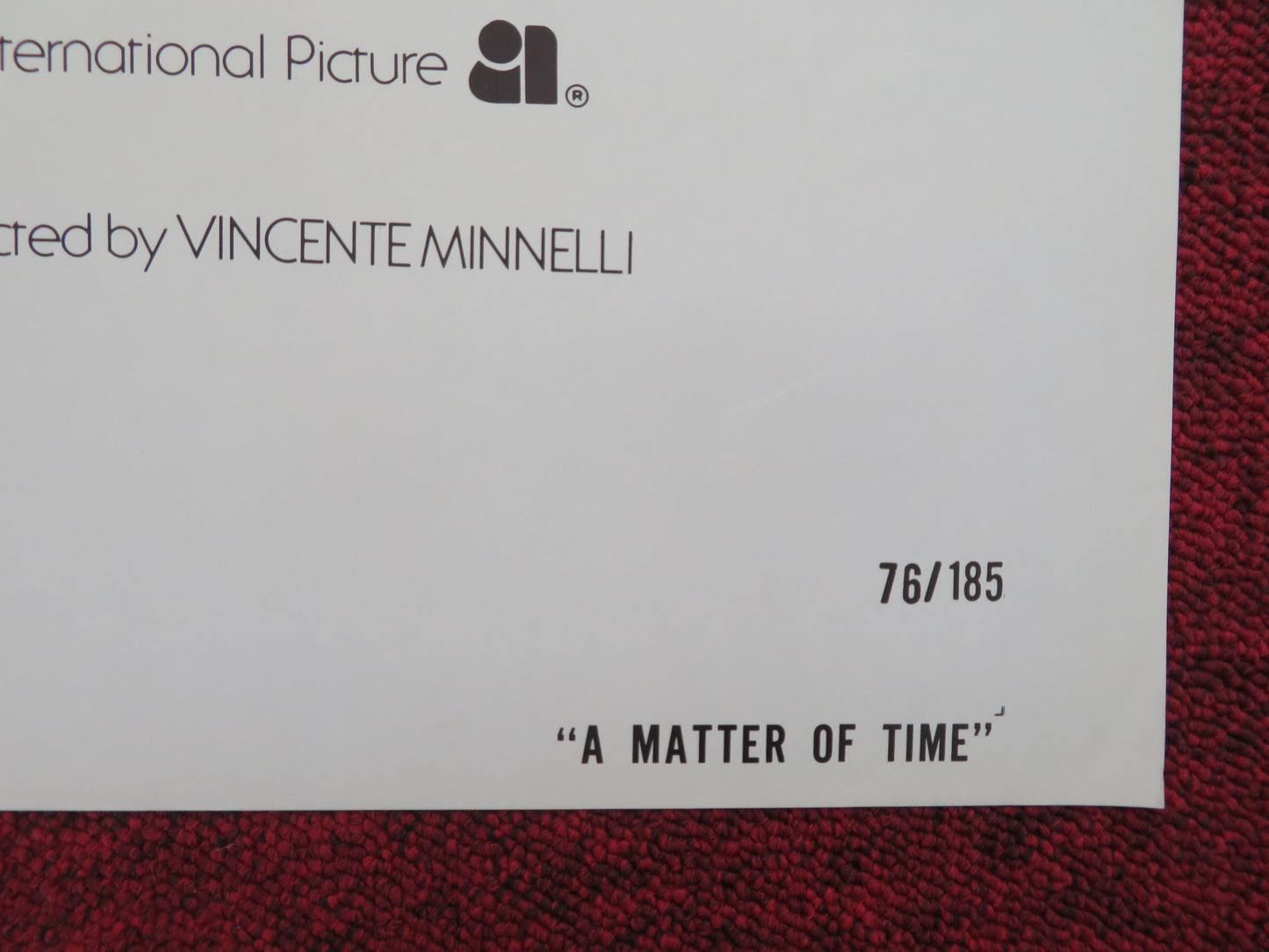 A Matter of Time Folded US One Sheet Poster Liza Minnelli Ingrid Bergman 1976