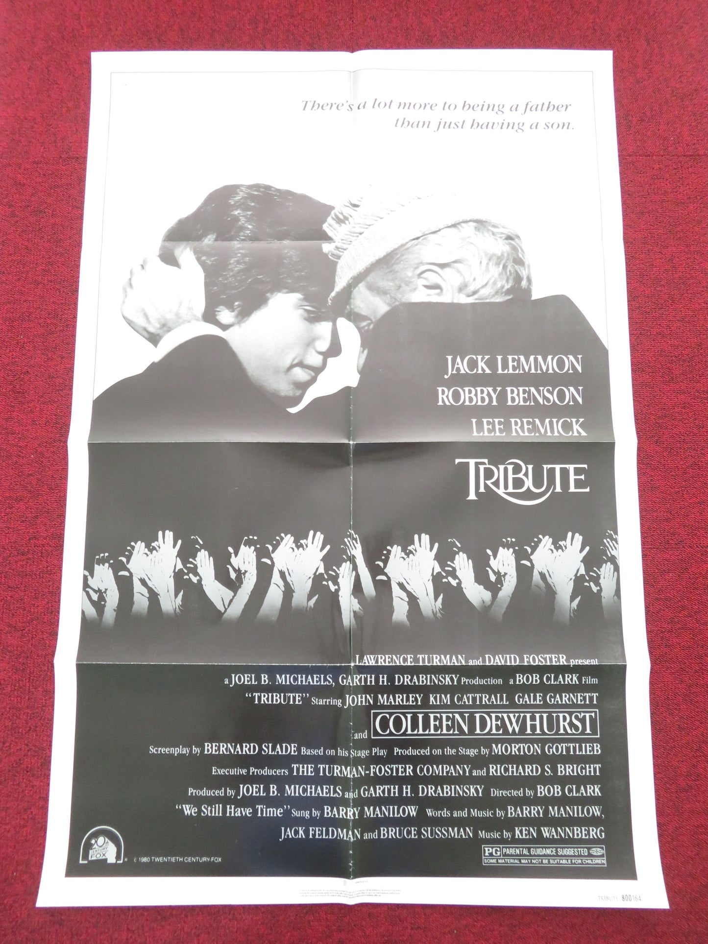 Tribute Folded US One Sheet Poster Jack Lemmon Robby Benson 1980