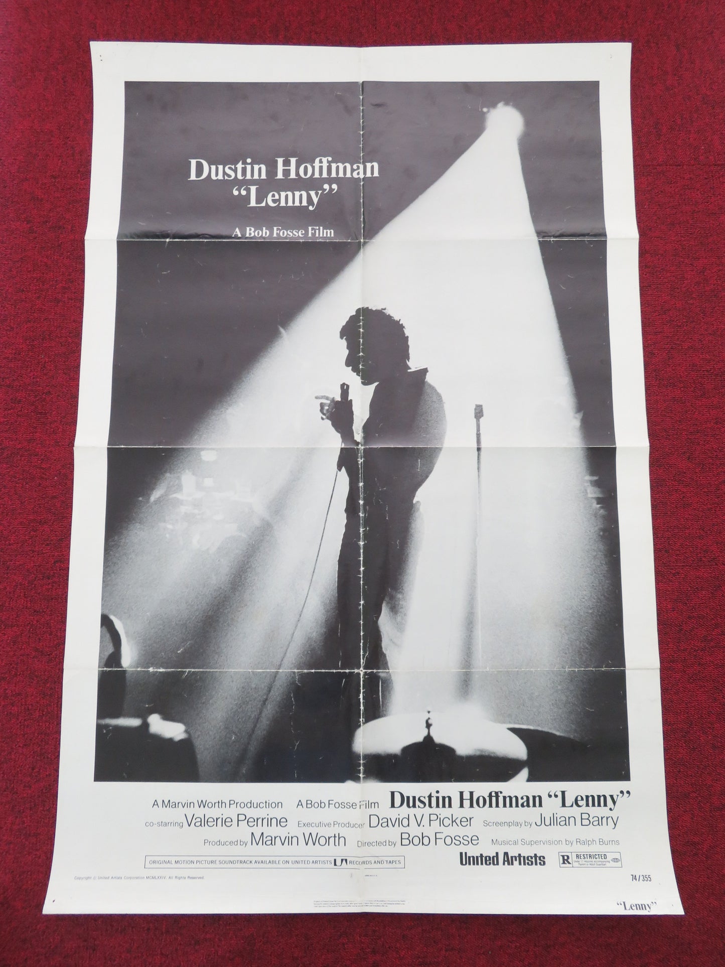 Lenny Folded US One Sheet Poster Dustin Hoffman Valerie Perrine 1974