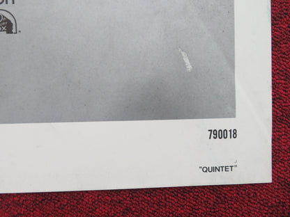 Quintet Folded US One Sheet Poster Paul Newman Vittorio Gassman 1979