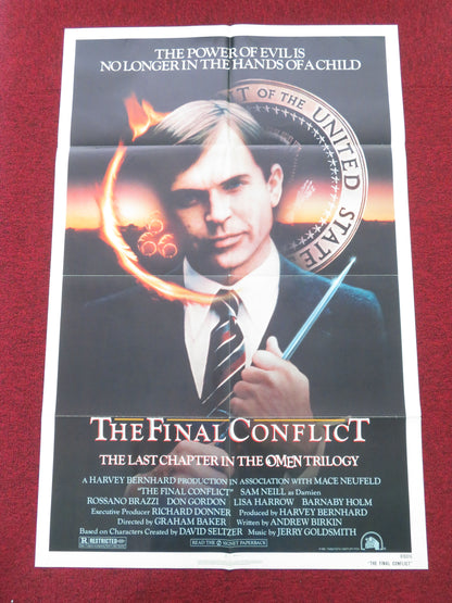 Omen 3: The Final Conflict Folded US One Sheet Poster Sam Neill 1981