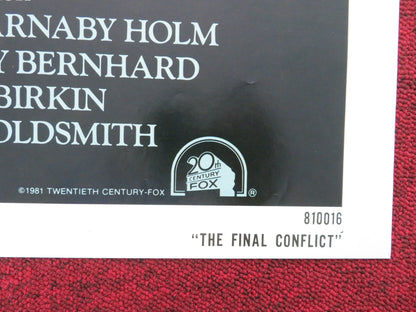 Omen 3: The Final Conflict Folded US One Sheet Poster Sam Neill 1981