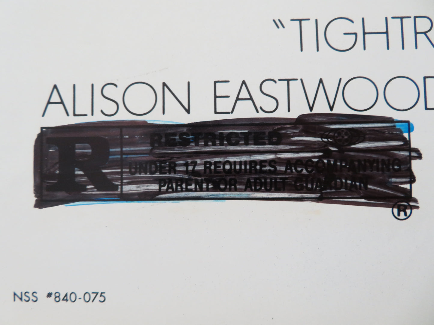 Tightrope Folded US One Sheet Poster Clint Eastwood 1984