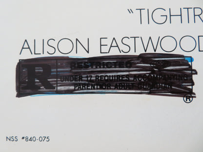 Tightrope Folded US One Sheet Poster Clint Eastwood 1984