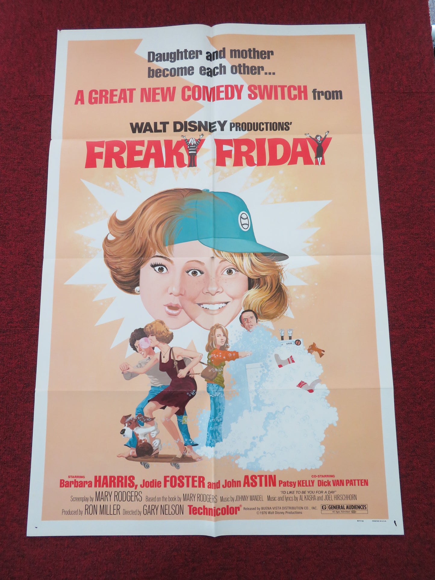 Freaky Friday Folded US One Sheet Poster Jodie Foster Harris 1977