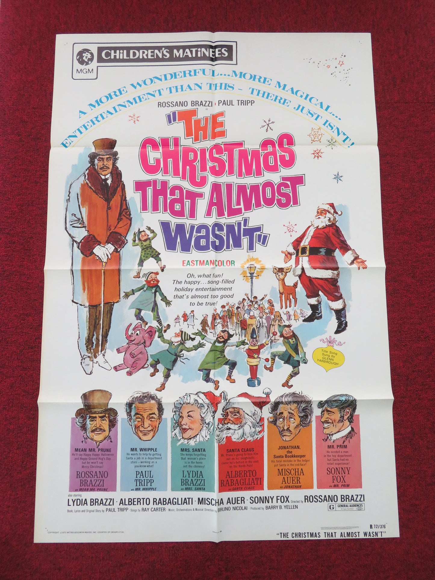 The Christmas That Almost Wasn't Folded US One Sheet Poster Tripp R1972