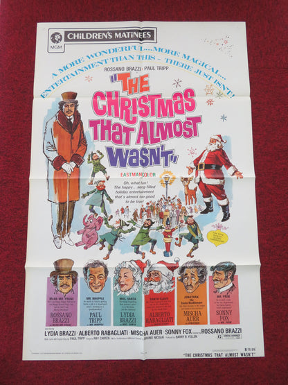 The Christmas That Almost Wasn't Folded US One Sheet Poster Tripp R1972