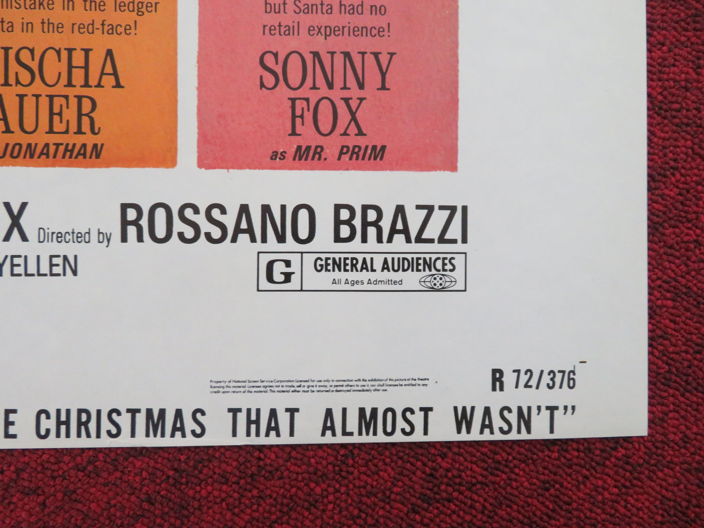 The Christmas That Almost Wasn't Folded US One Sheet Poster Tripp R1972