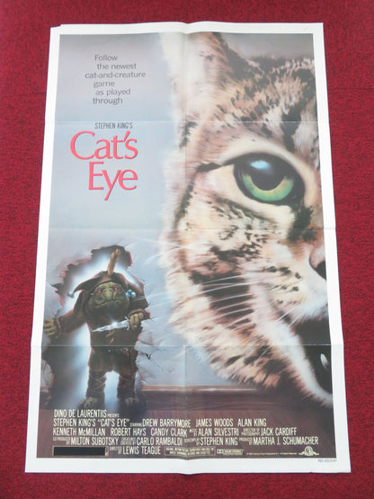Cat's Eye Folded US One Sheet Poster Stephen King Barrymore 1985