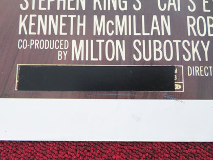 Cat's Eye Folded US One Sheet Poster Stephen King Barrymore 1985