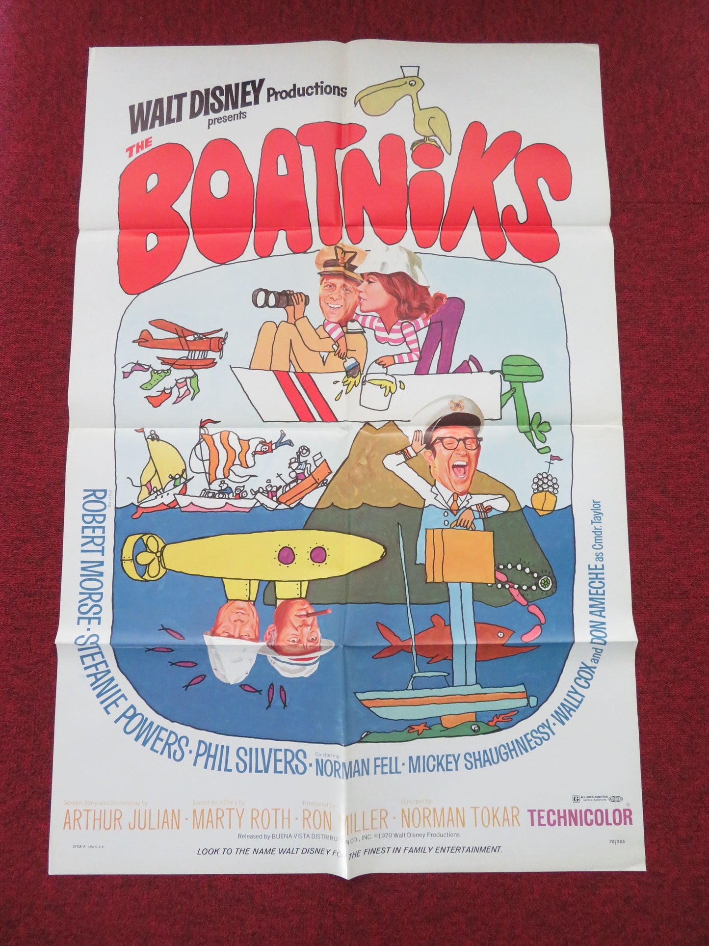 The Boatniks Folded US One Sheet Poster Disney Phil Silvers Morse 1970