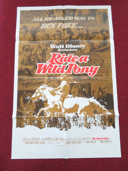 Ride a Wild Pony Folded US One Sheet Poster Disney Michael Craig Meillon 1975