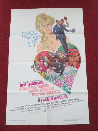 A Flea in Her Ear Folded US One Sheet Poster Rex Harrison Harris 1968