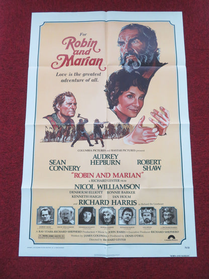 Robin and Marian Folded US One Sheet Poster Connery Audrey Hepburn 1976