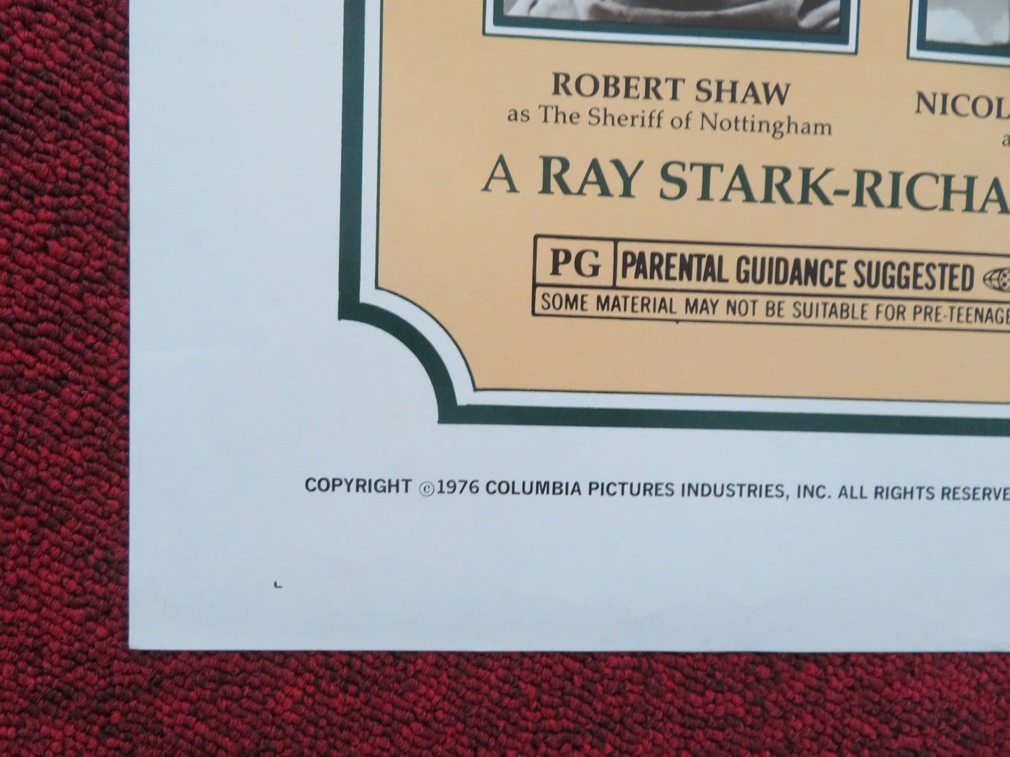 Robin and Marian Folded US One Sheet Poster Connery Audrey Hepburn 1976