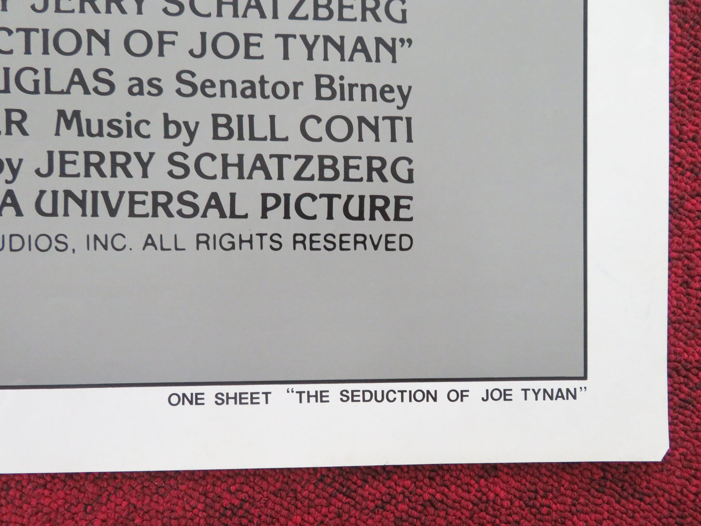 The Seduction of Joe Tynan-b Folded US One Sheet Poster Streep Alda 1979