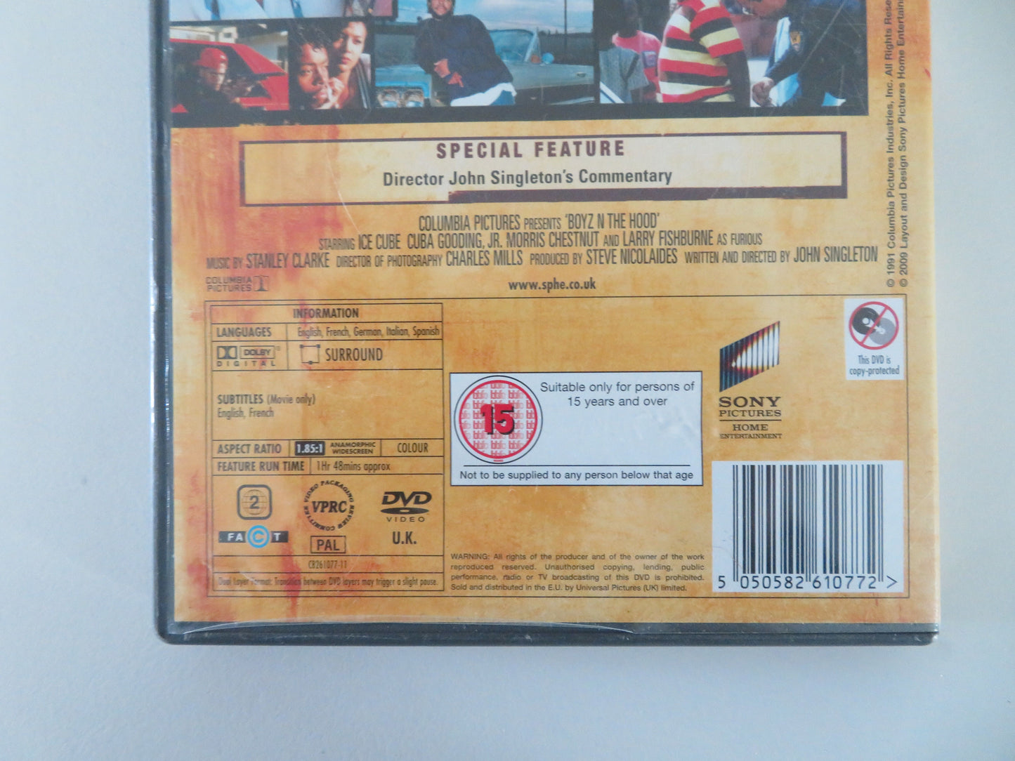 Boyz n the Hood (DVD) Ice Cube Cuba Gooding Jr. 1991 Region 2