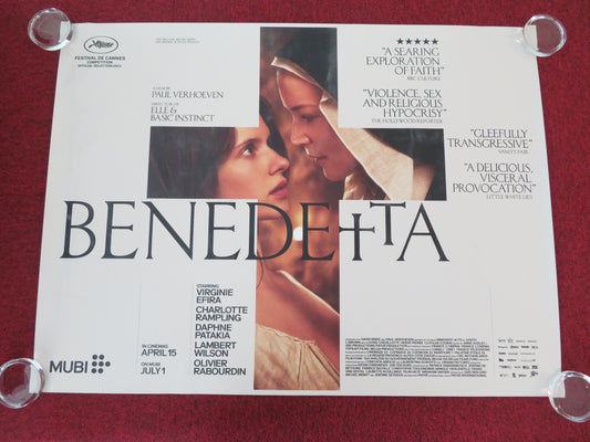 Benedetta UK Quad Rolled Poster Virginie Efira Charlotte Rampling 2021