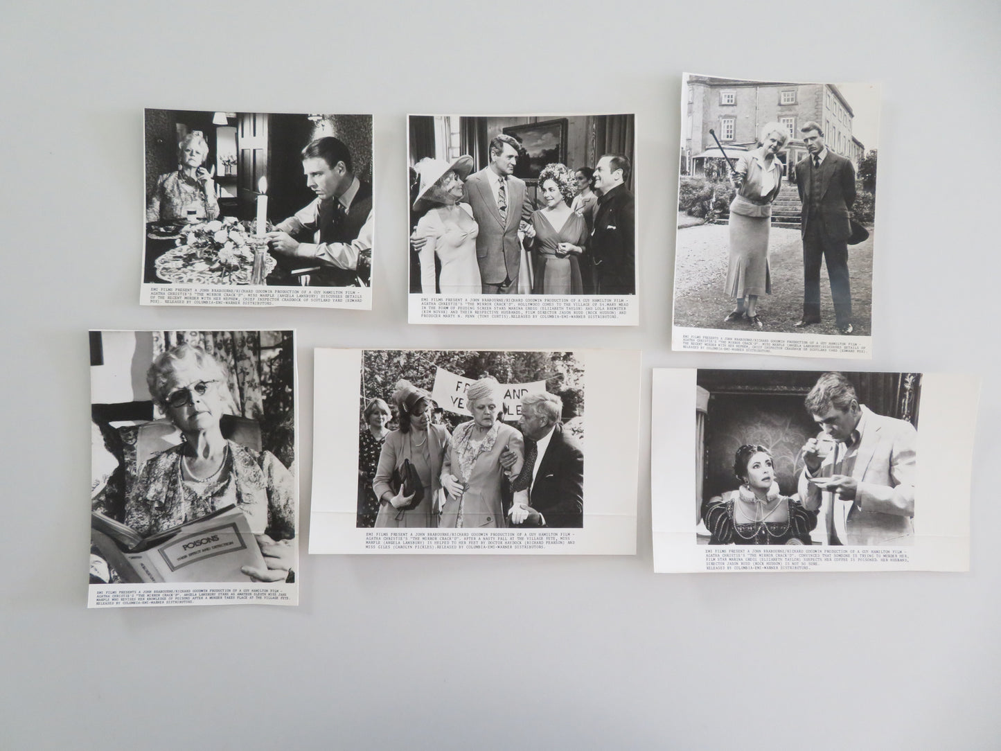 The Mirror Crack'd  - B Movie Still Photo Lot Of 6 Angela Lansbury E. Fox 1980