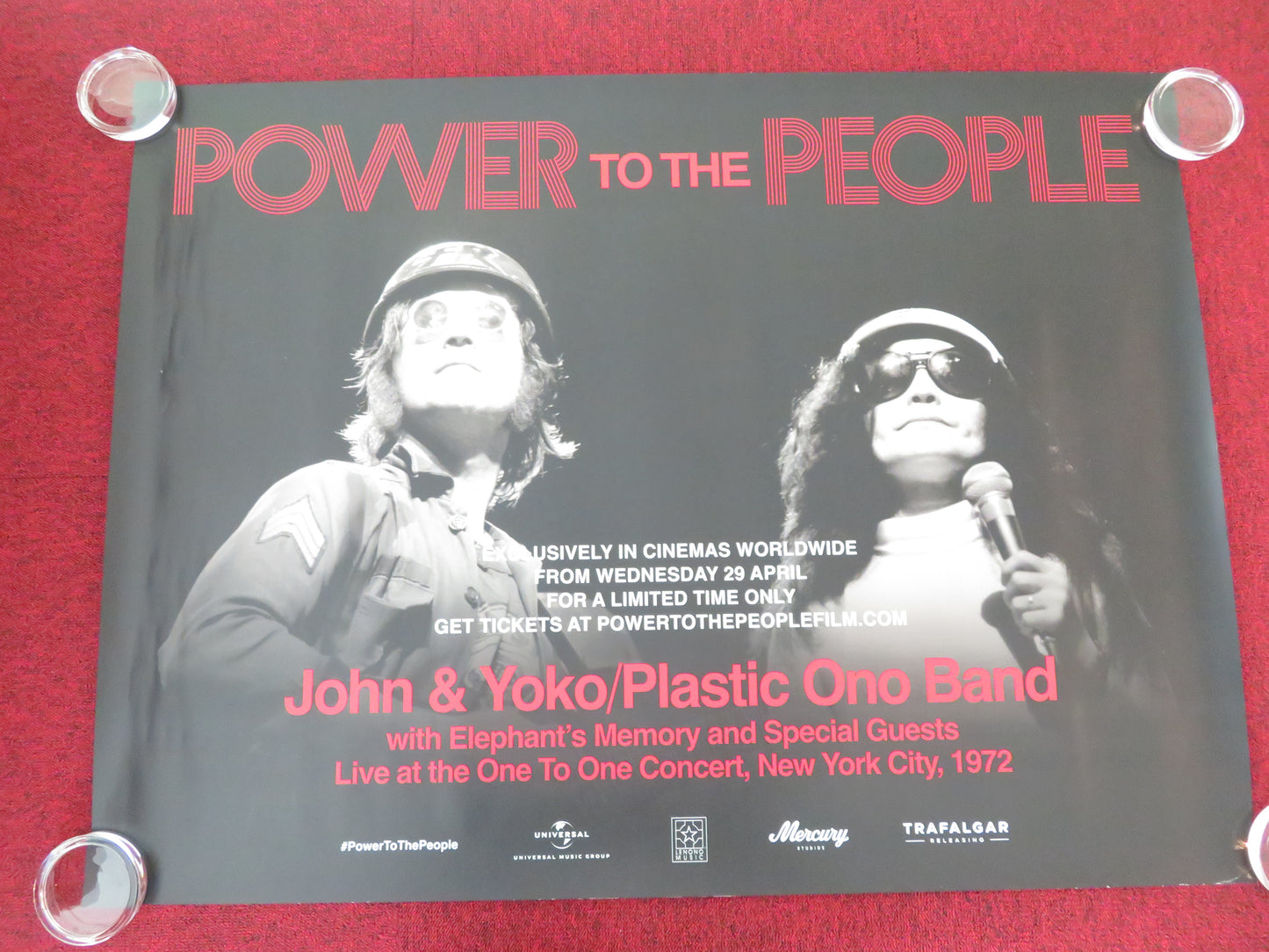 Power to the People UK Quad Rolled Poster John Lennon Yoko Ono 2026