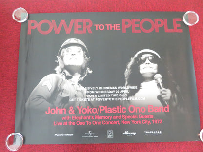 Power to the People UK Quad Rolled Poster John Lennon Yoko Ono 2026