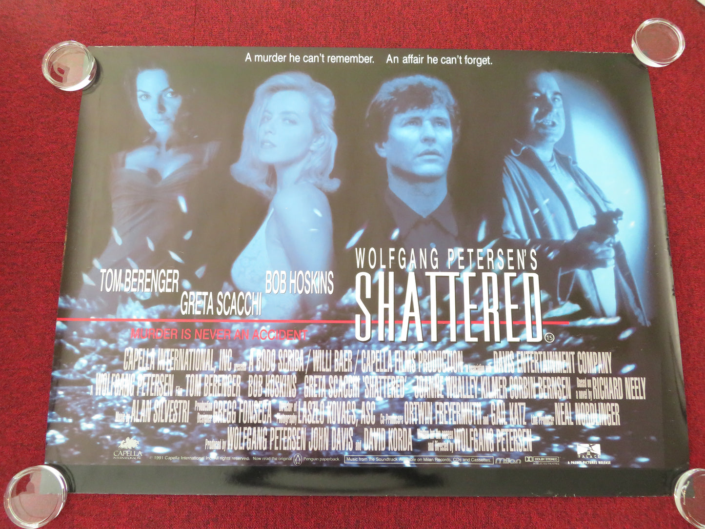Shattered UK Quad Rolled Poster Tom Berenger Bob Hoskins 1991