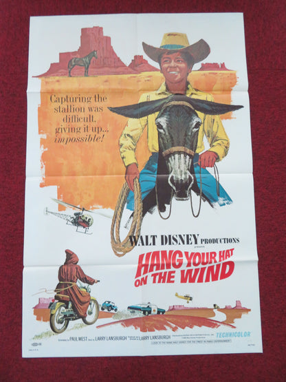 Hang Your Hat on the Wind Folded US One Sheet Poster Disney Natoli 1969
